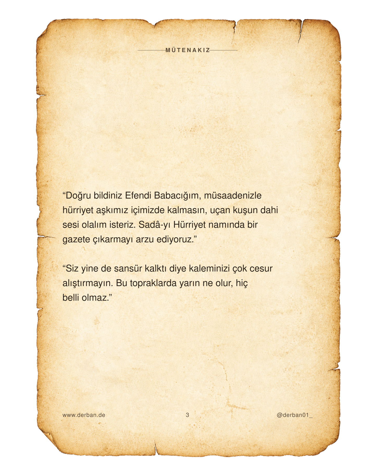Mütenakız · Bölüm 3 · Sadâ-yı Hürriyet, slayt 4