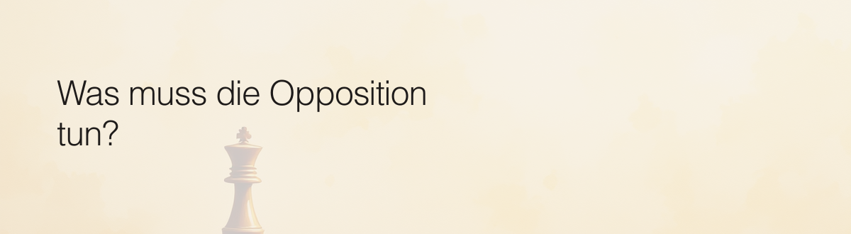 Was muss die Opposition tun?