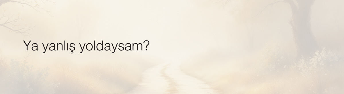 Ya yanlış yoldaysam?